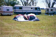 These people had a hard time setting up their tent 